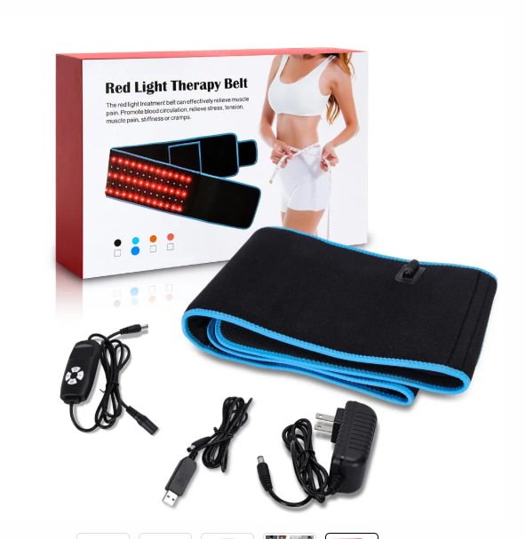Red-infrared light therapy belt for waist, back, neck, arms, shoulder, knee with sb and UK adapter