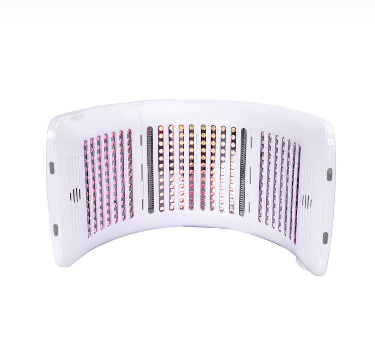 Face and Decolletage Skin Care Canopy - Seven Colour Light Wavelengths, Portable, showing undersurface with red and near infra red LED beads